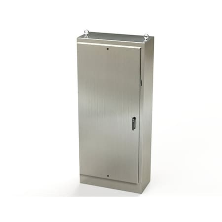 Saginaw Control & Engineering 3 Point Latch with Coinproof/Padlock Handle Electrical Enclosures, 90 in H, 18 in D, 39-1/2 in W SCE-90XM4018SS